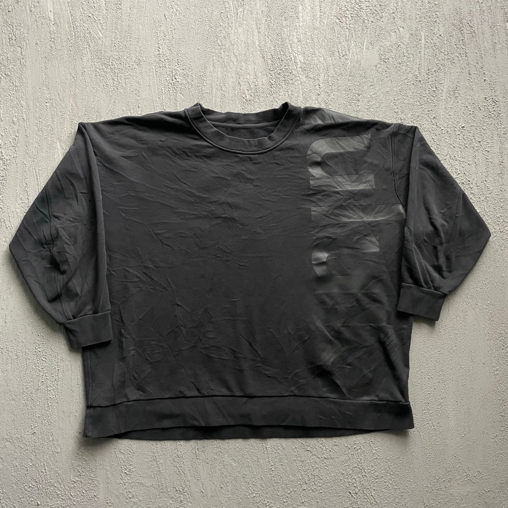 Lululemon Oversized Sweatshirt Mens XL Black Graphic Logo
